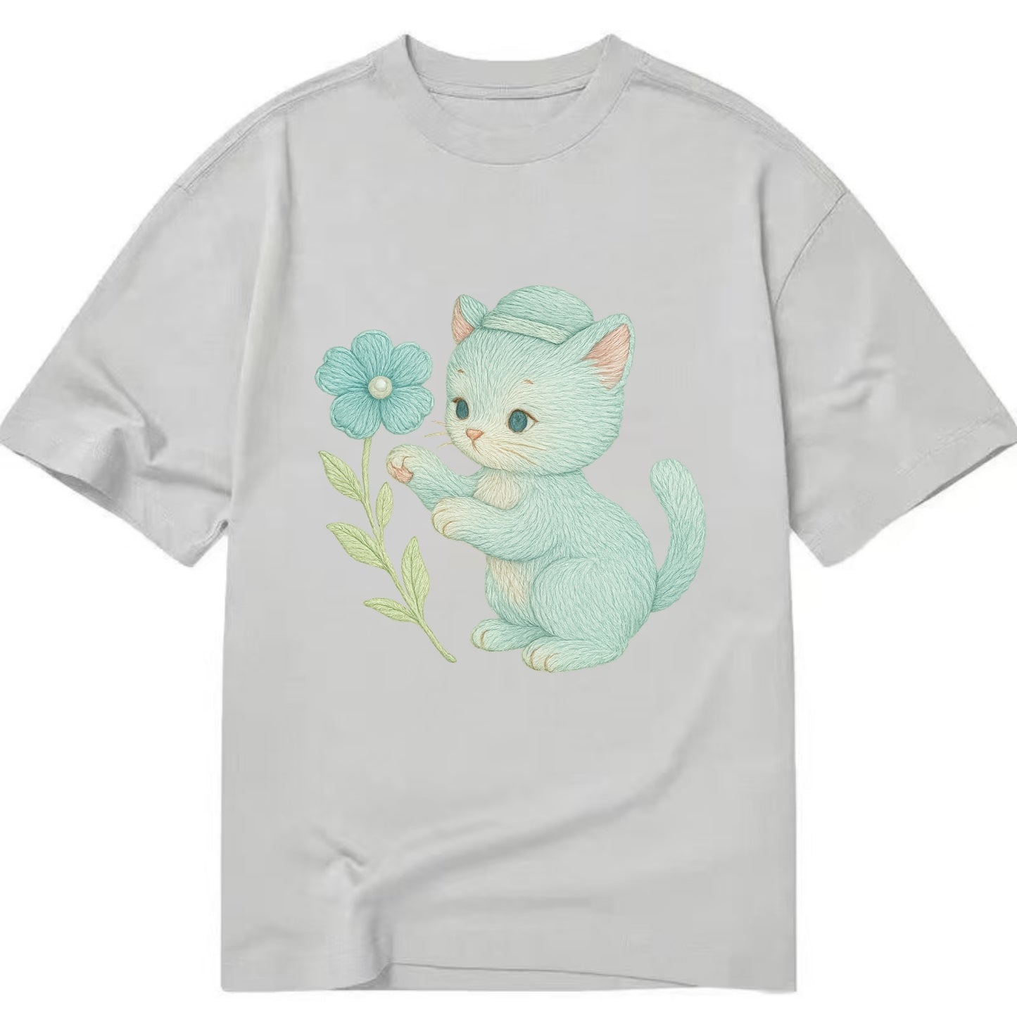 Aqua Kitten - Classic T-shirt - Grey