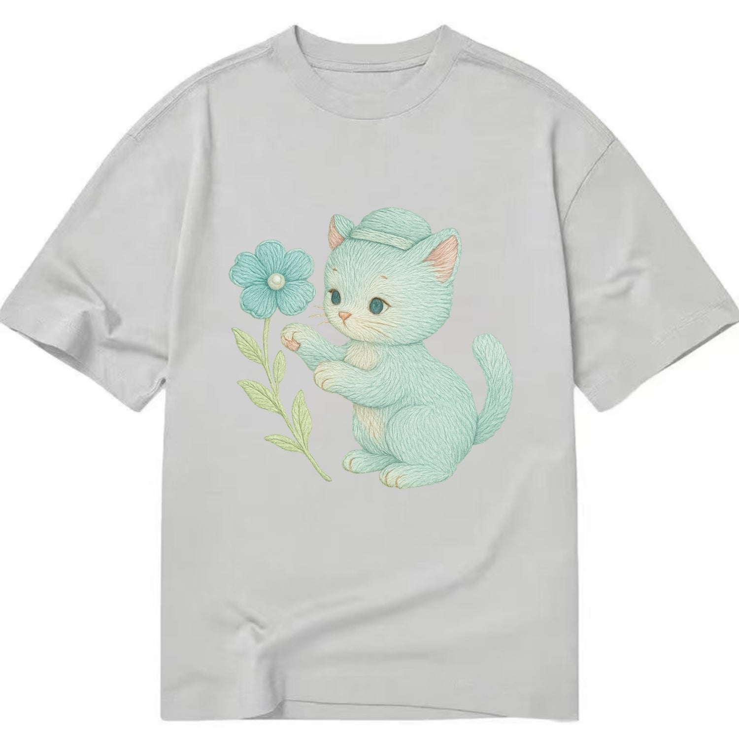 Aqua Kitten - Classic T-shirt - Grey