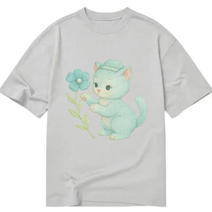 Aqua Kitten - Classic T-shirt - Grey