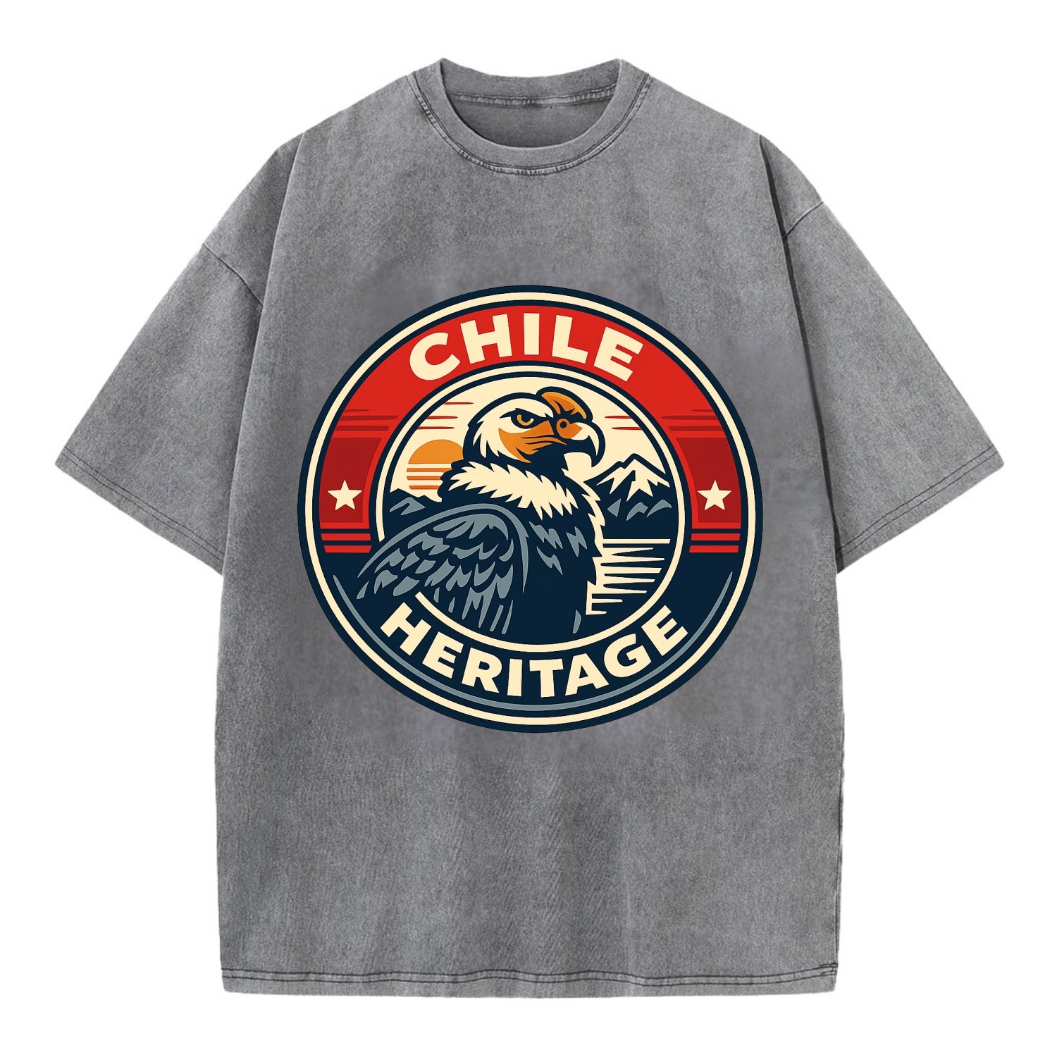 Andean Spirit Emblem - Vintage T-shirt - Grey