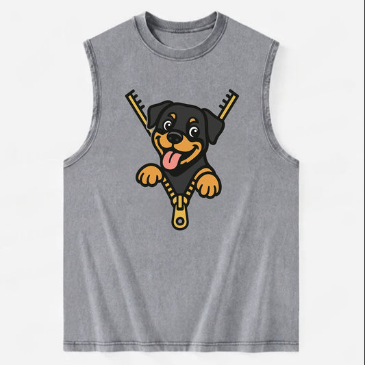 Rottweiler - Vintage Washed Tank - Grey