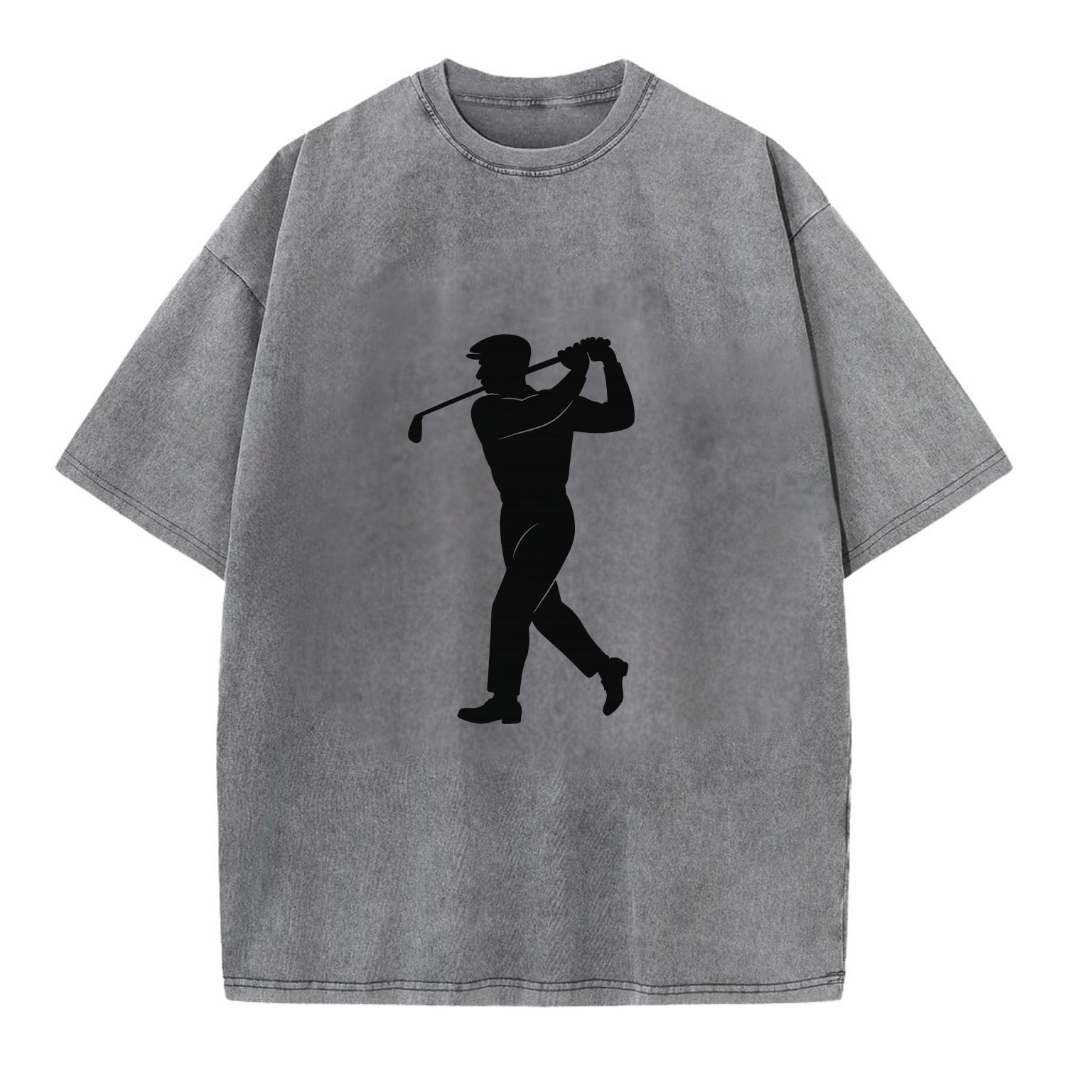 Golfer perfect swing follow-through - Vintage T-shirt - Grey