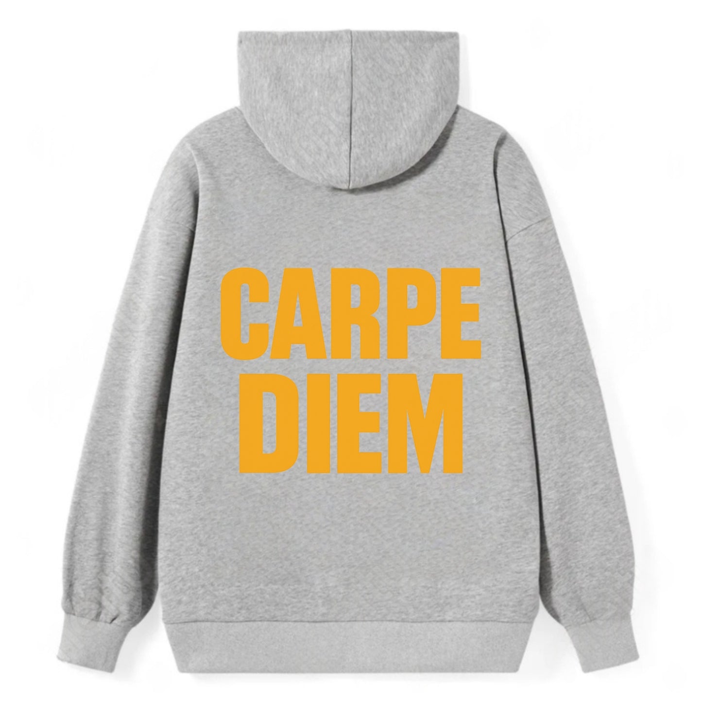 Bold typography design - "CARPE DIEM" - seize the day - Classic Pullover Hoodie - Grey