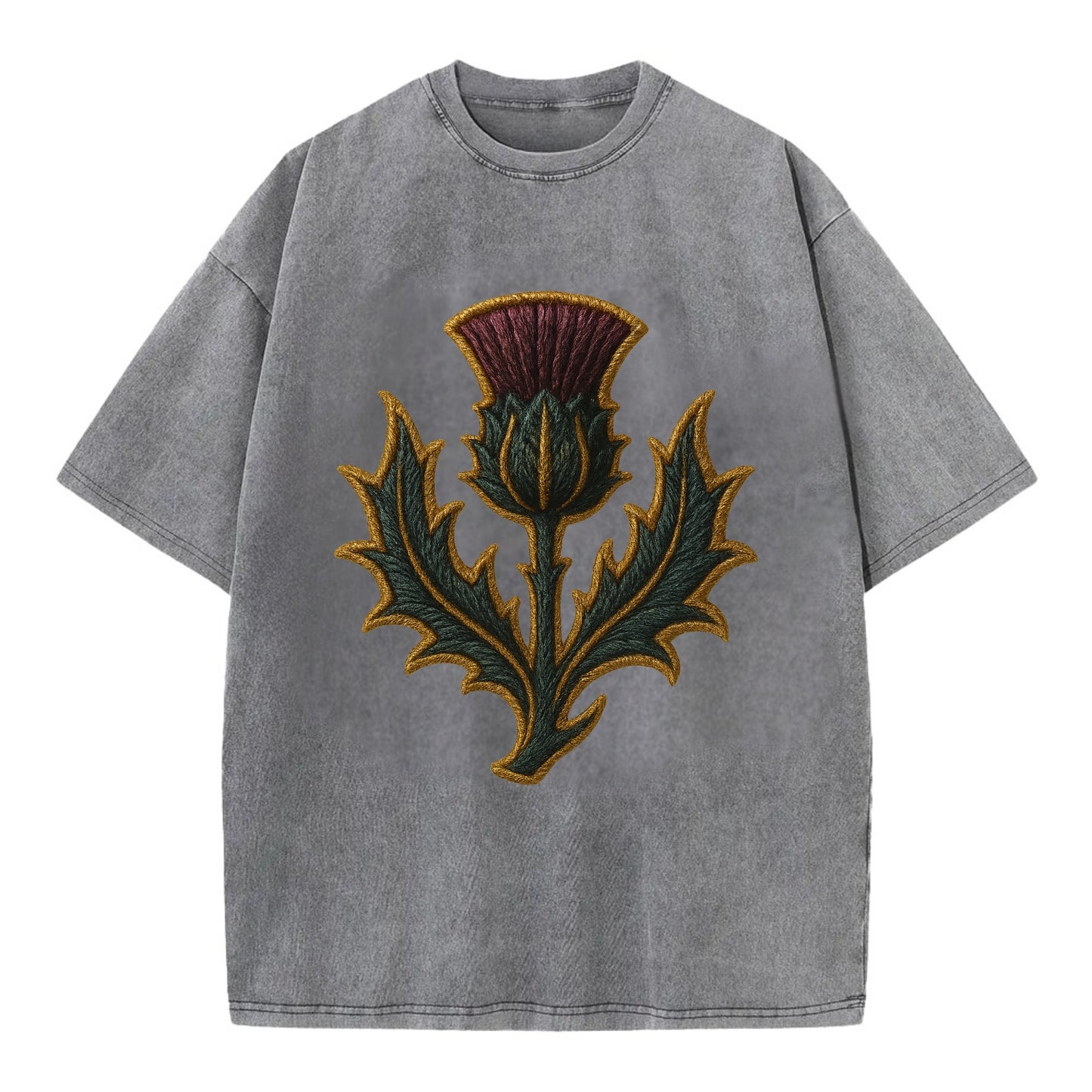 Scottish Thistle  - Vintage T-shirt - Grey