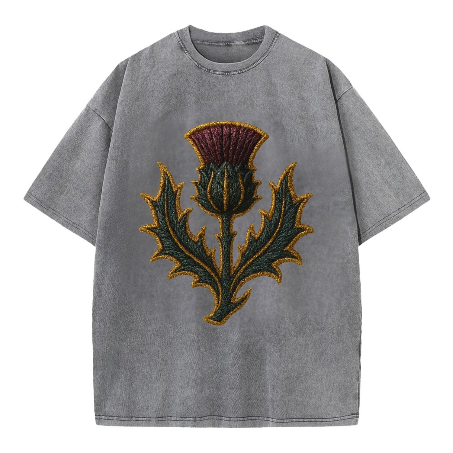 Scottish Thistle  - Vintage T-shirt - Grey