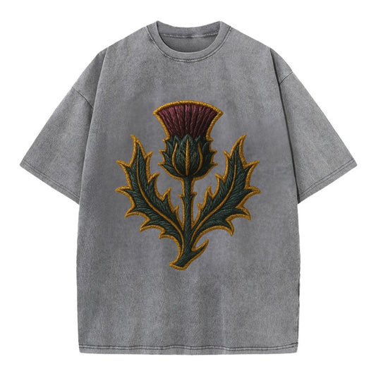 Scottish Thistle  - Vintage T-shirt - Grey
