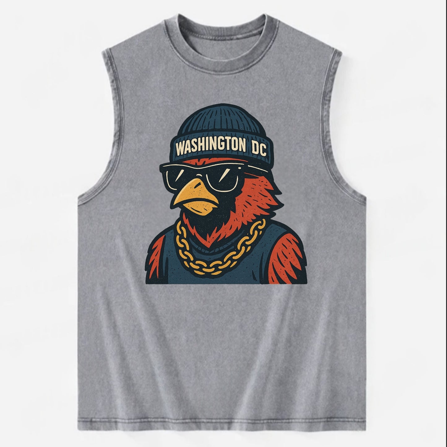 "cardinal" "washington Dc" "dc" "navy" "us East" - Vintage Washed Tank - Grey