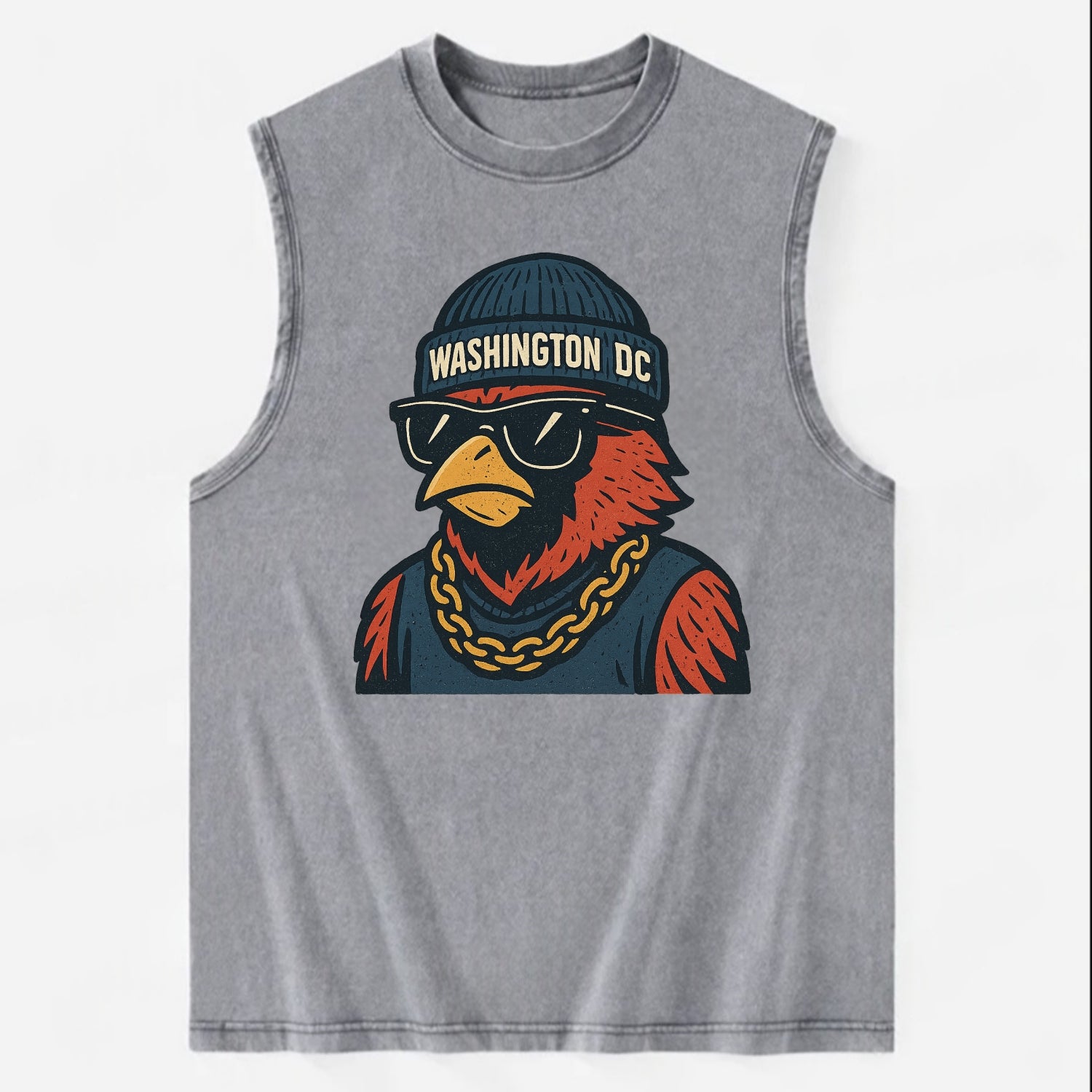 "cardinal" "washington Dc" "dc" "navy" "us East" - Vintage Washed Tank - Grey