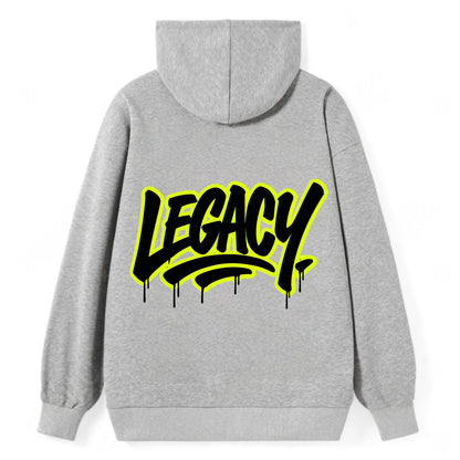 Bold typography design - "LEGACY" - what you leave behind, lasting impact - Classic Pullover Hoodie - Grey