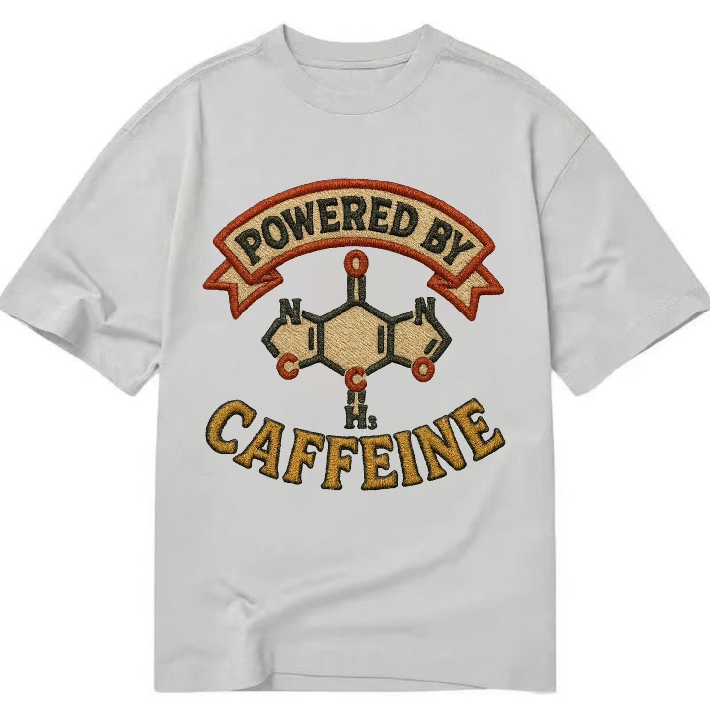 Powered By Caffeine  - Classic T-shirt - Grey