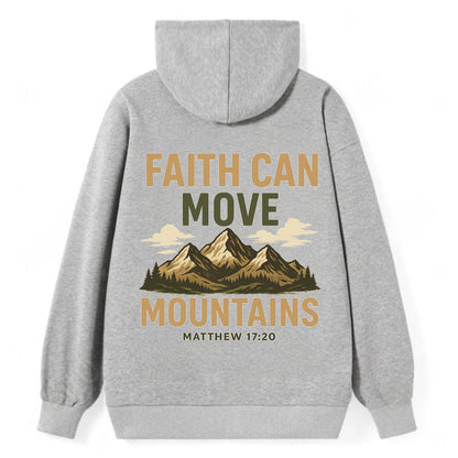 Matthew 17:20 Mountains - Classic Pullover Hoodie - Grey