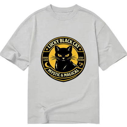 Mystic Feline Emblem - Classic T-shirt - Grey
