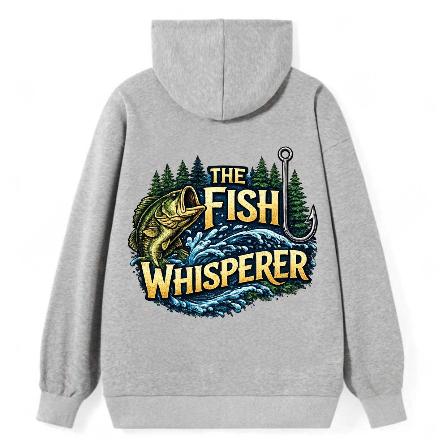 Fish Whisperer - Classic Pullover Hoodie - Grey