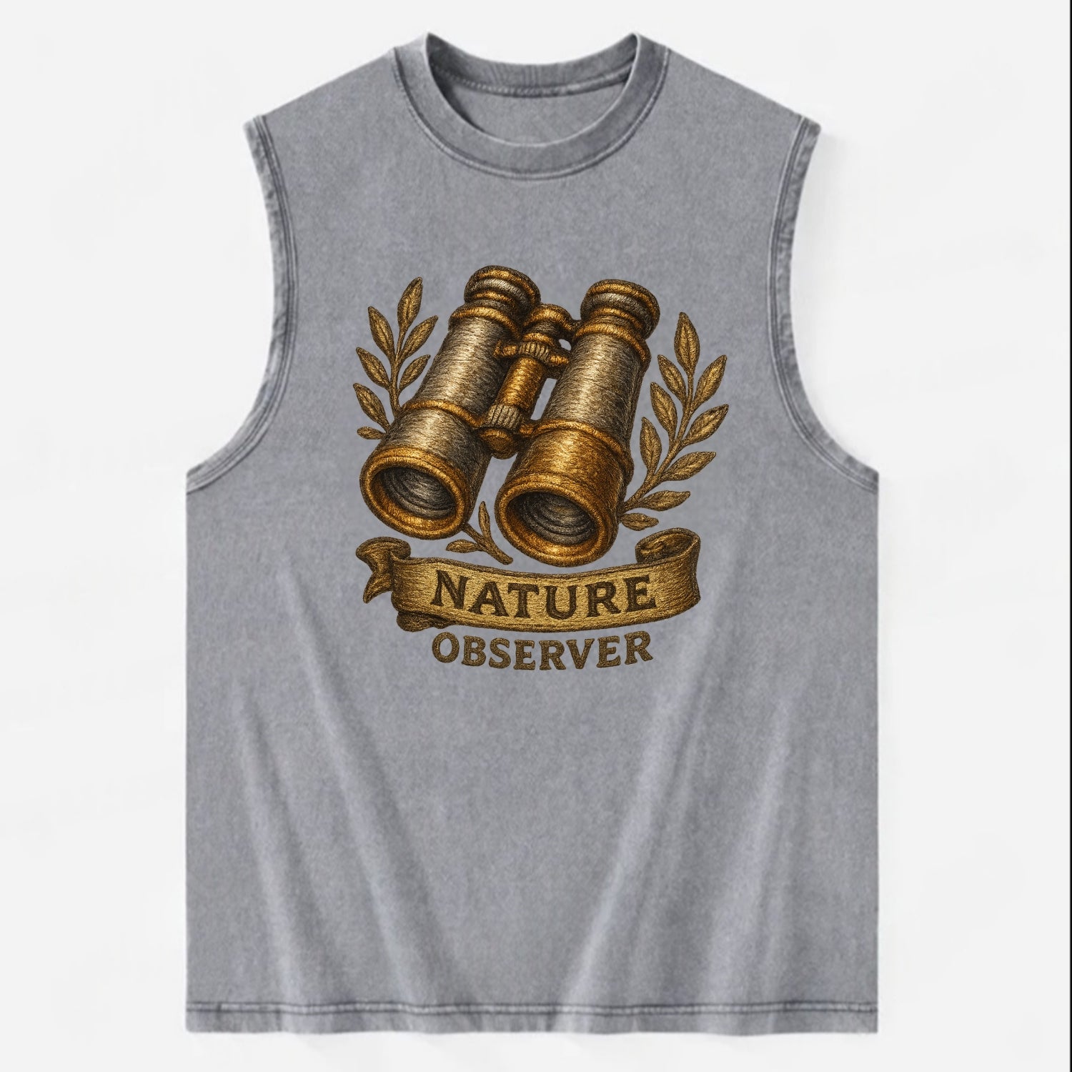 Binoculars for birdwatching - nature observer - Vintage Washed Tank - Grey