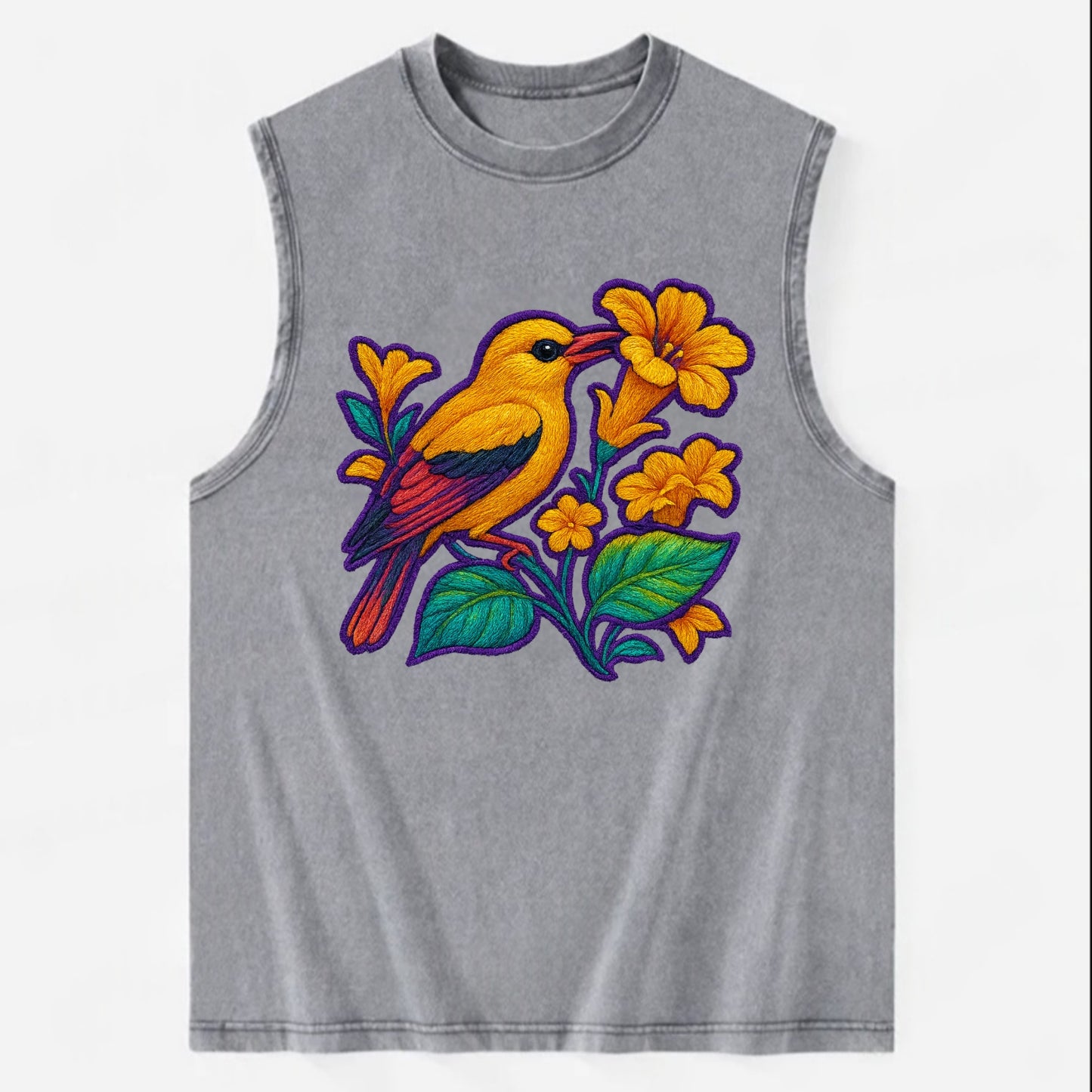 Golden Oriole - Vintage Washed Tank - Grey