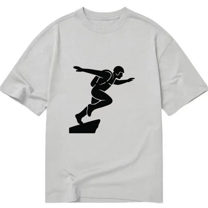 Base jumper launching off - Classic T-shirt - Grey