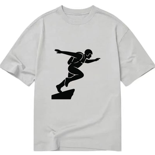 Base jumper launching off - Classic T-shirt - Grey