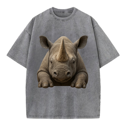 Rhinoceros  - Vintage T-shirt - Grey
