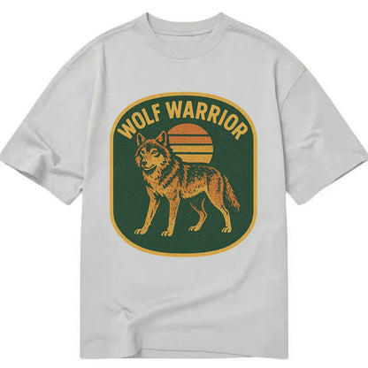 Wolf Warrior  - Classic T-shirt - Grey