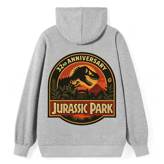 Jurassic Park 32nd Anniversary - Classic Pullover Hoodie - Grey
