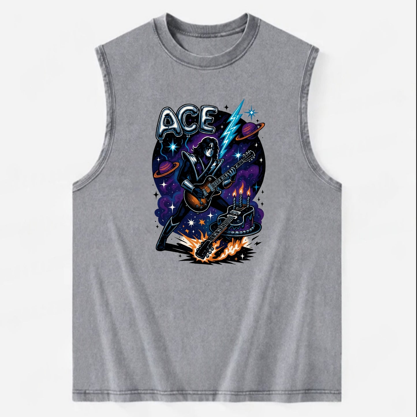 Ace Birthday Celebration - Vintage Washed Tank - Grey