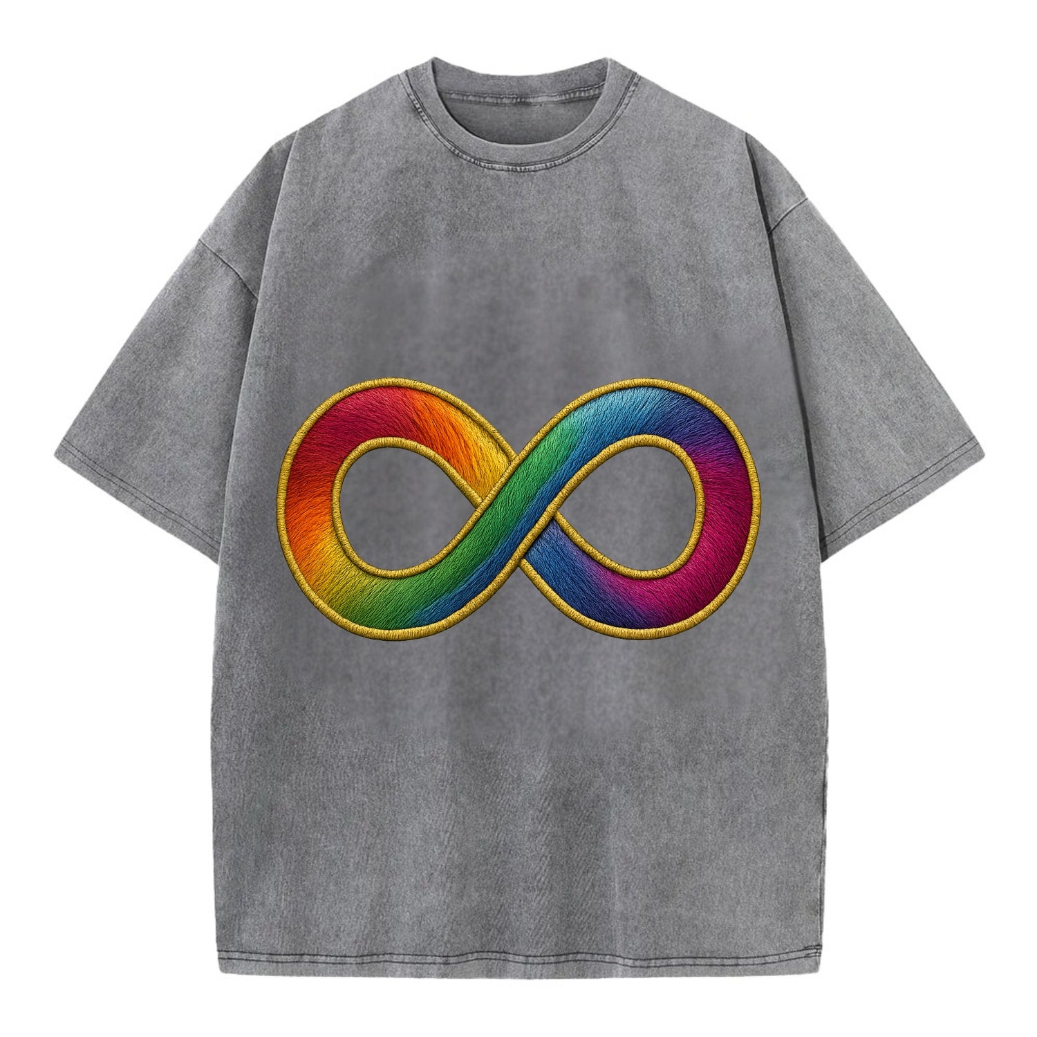 Infinity Symbol  - Vintage T-shirt - Grey