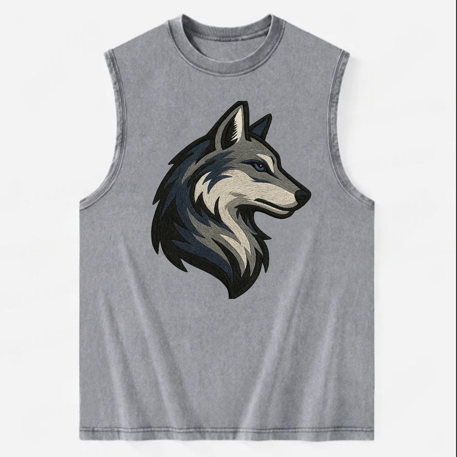 Lone Wolf Wanderer  - Vintage Washed Tank - Grey