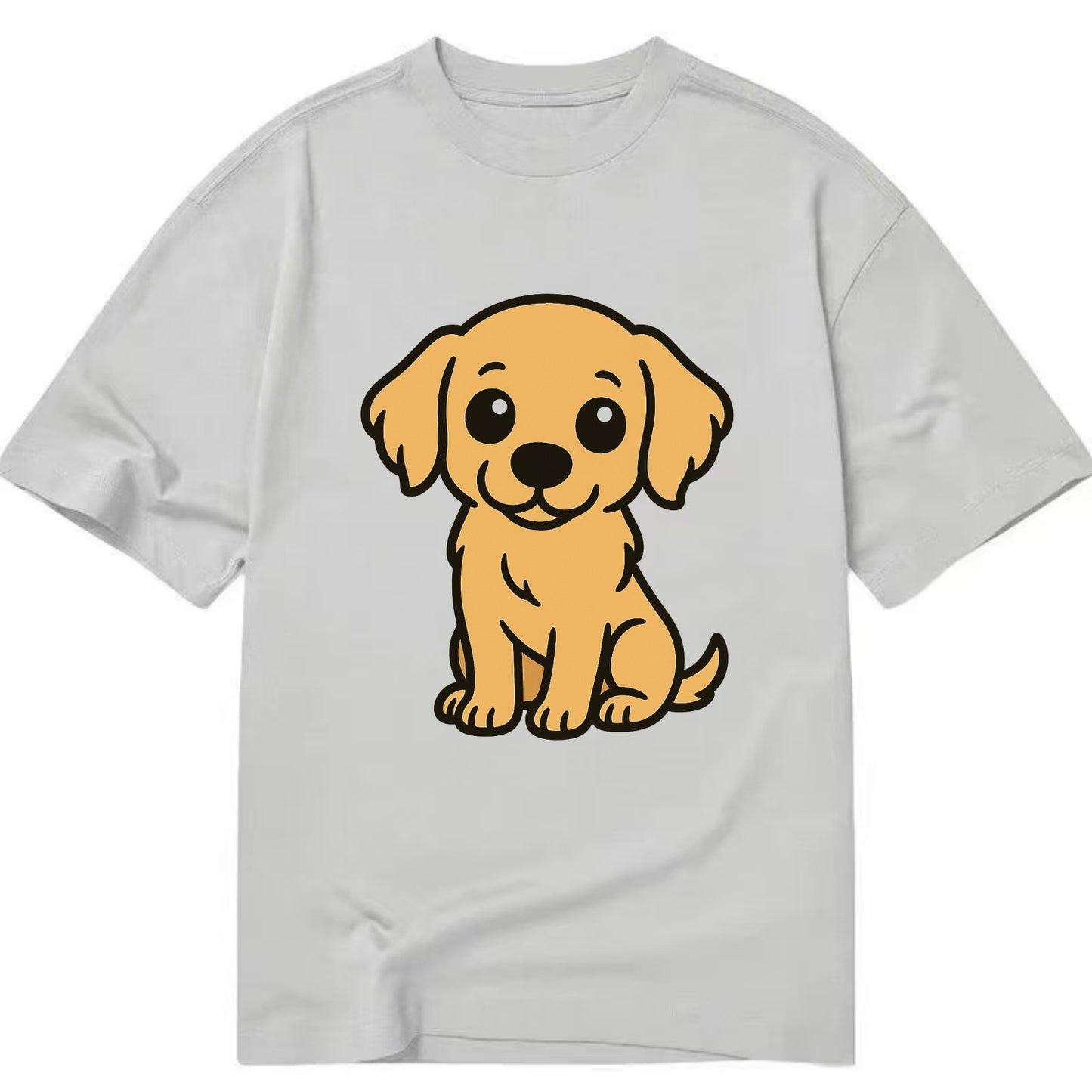 Golden Retriever - Head tilt curious pose - Classic T-shirt - Grey