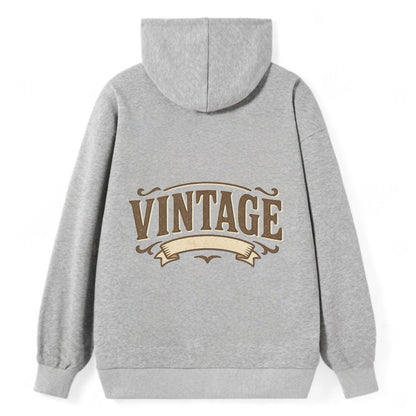 Bold typography design - "CENTERED" - aligned, focused, balanced within - Classic Pullover Hoodie - Grey