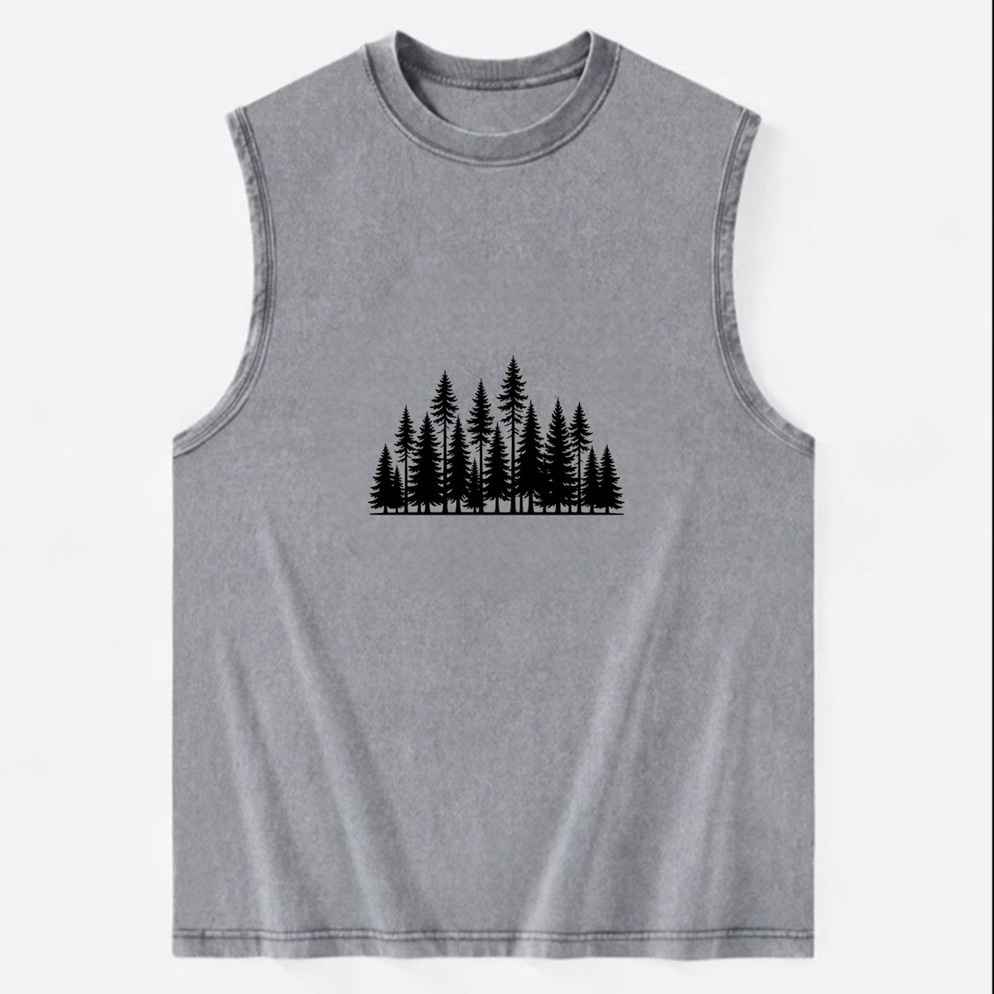 Pine Forest - Vintage Washed Tank - Grey