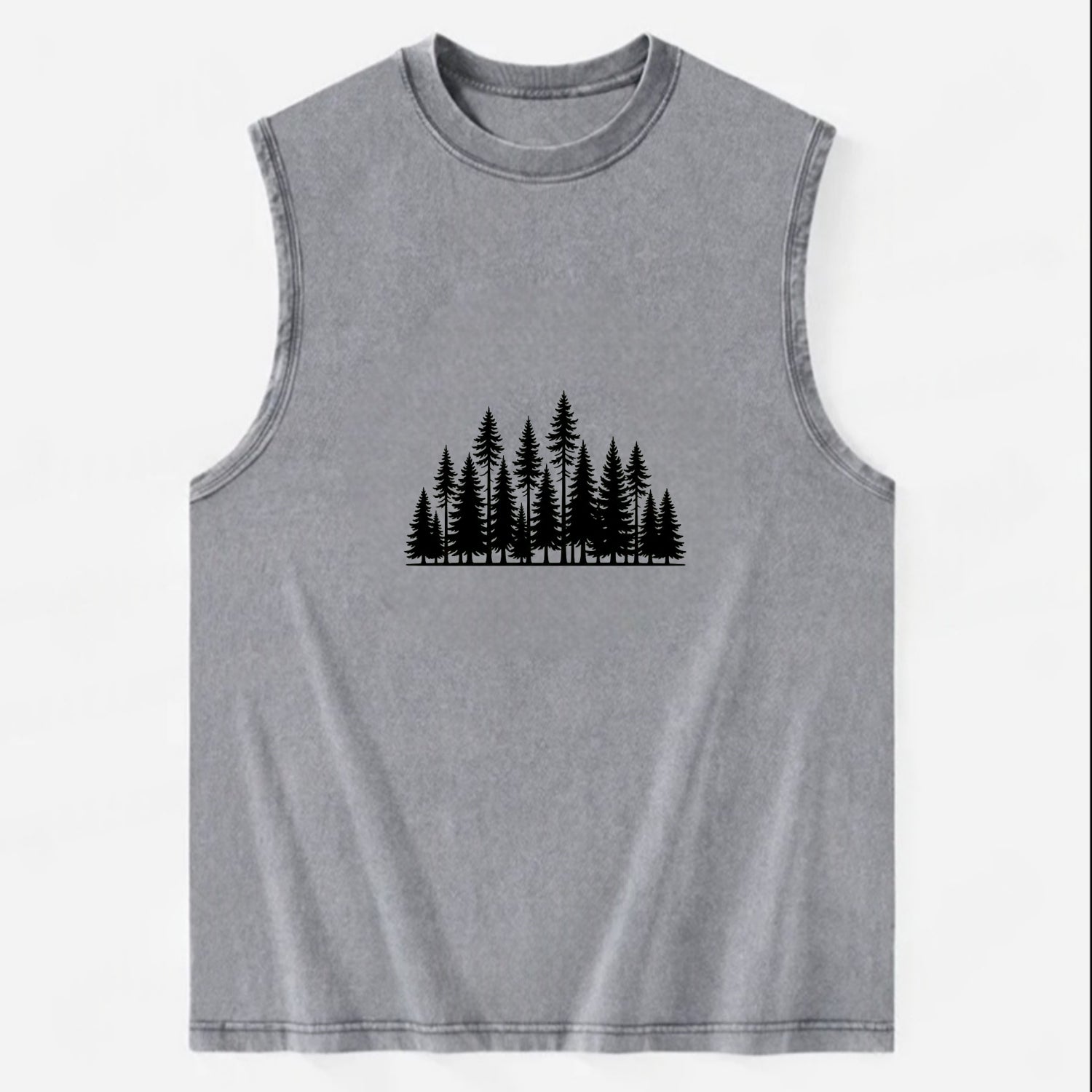 Pine Forest - Vintage Washed Tank - Grey