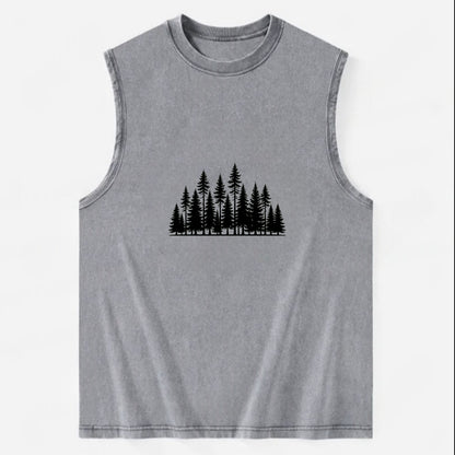 Pine Forest - Vintage Washed Tank - Grey