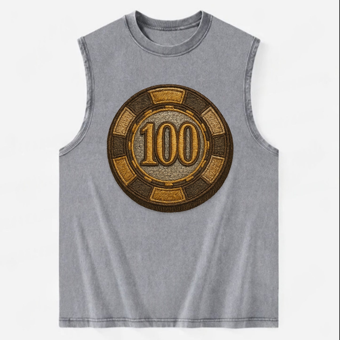 Poker Chip  - Vintage Washed Tank - Grey