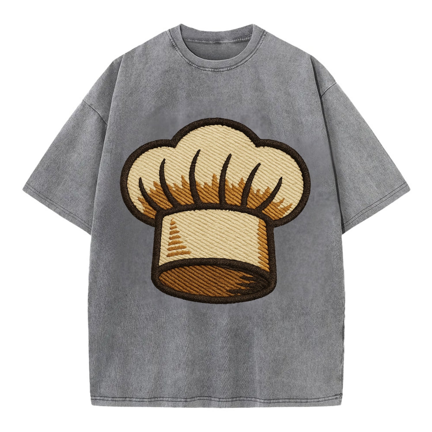 Chef Hat  - Vintage T-shirt - Grey