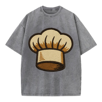 Chef Hat  - Vintage T-shirt - Grey
