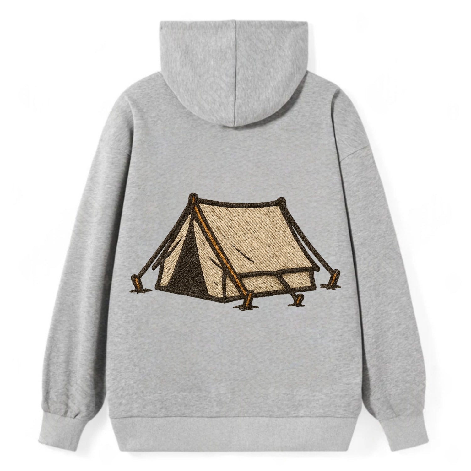 Camping Tent  - Classic Pullover Hoodie - Grey