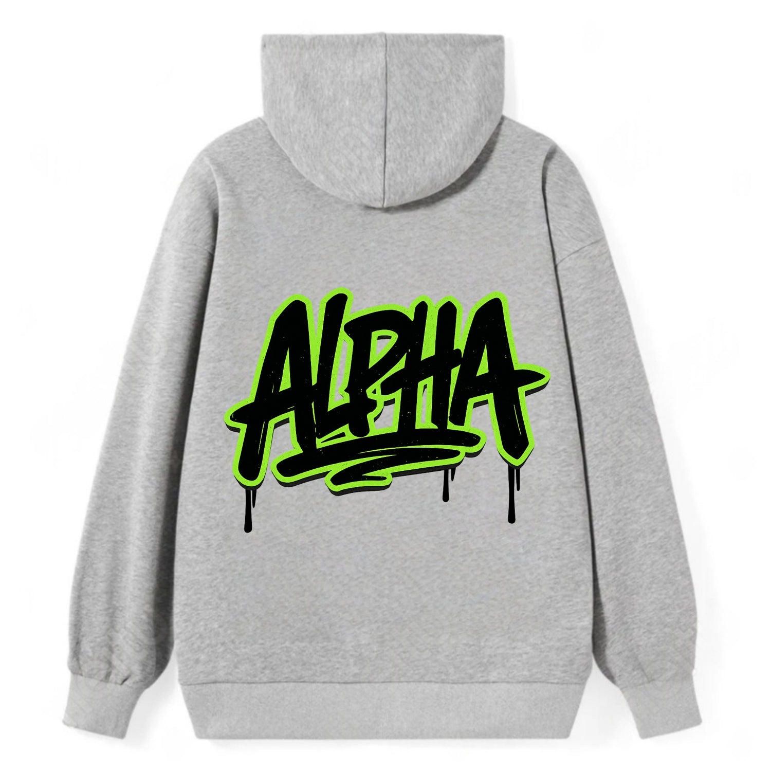 Bold typography design - "ALPHA" - leader of the pack - Classic Pullover Hoodie - Grey