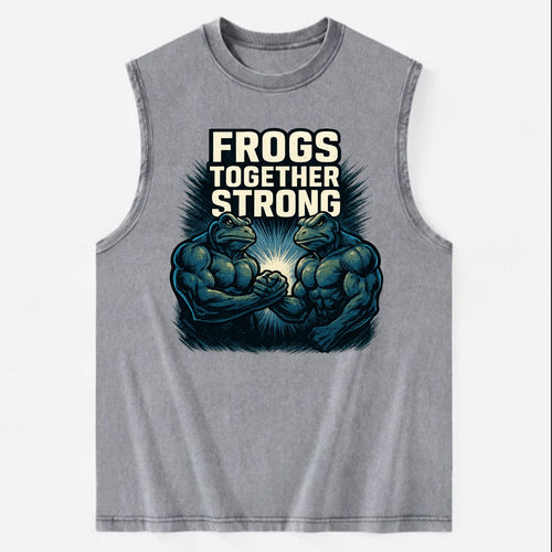 Frogs Together Strong 4 - Vintage Washed Tank