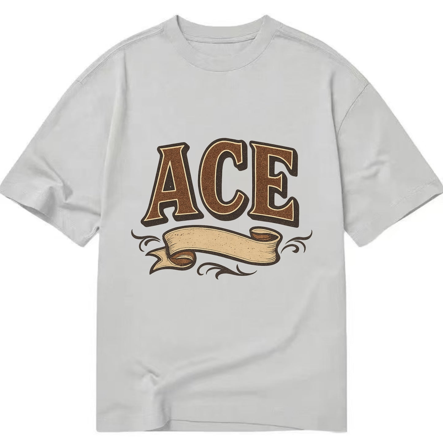 Bold typography design - "ACE" - expert, the best at something - Classic T-shirt - Grey