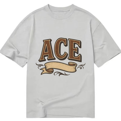 Bold typography design - "ACE" - expert, the best at something - Classic T-shirt - Grey