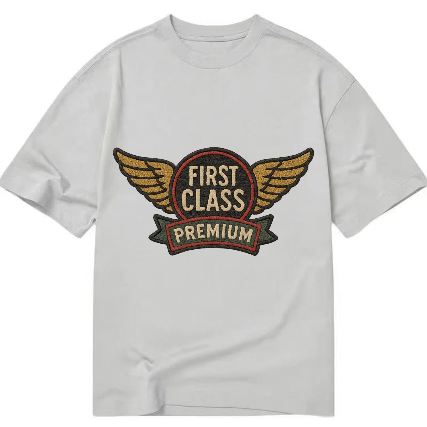 First Class Emblem  - Classic T-shirt - Grey