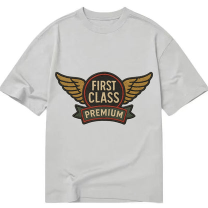 First Class Emblem  - Classic T-shirt - Grey