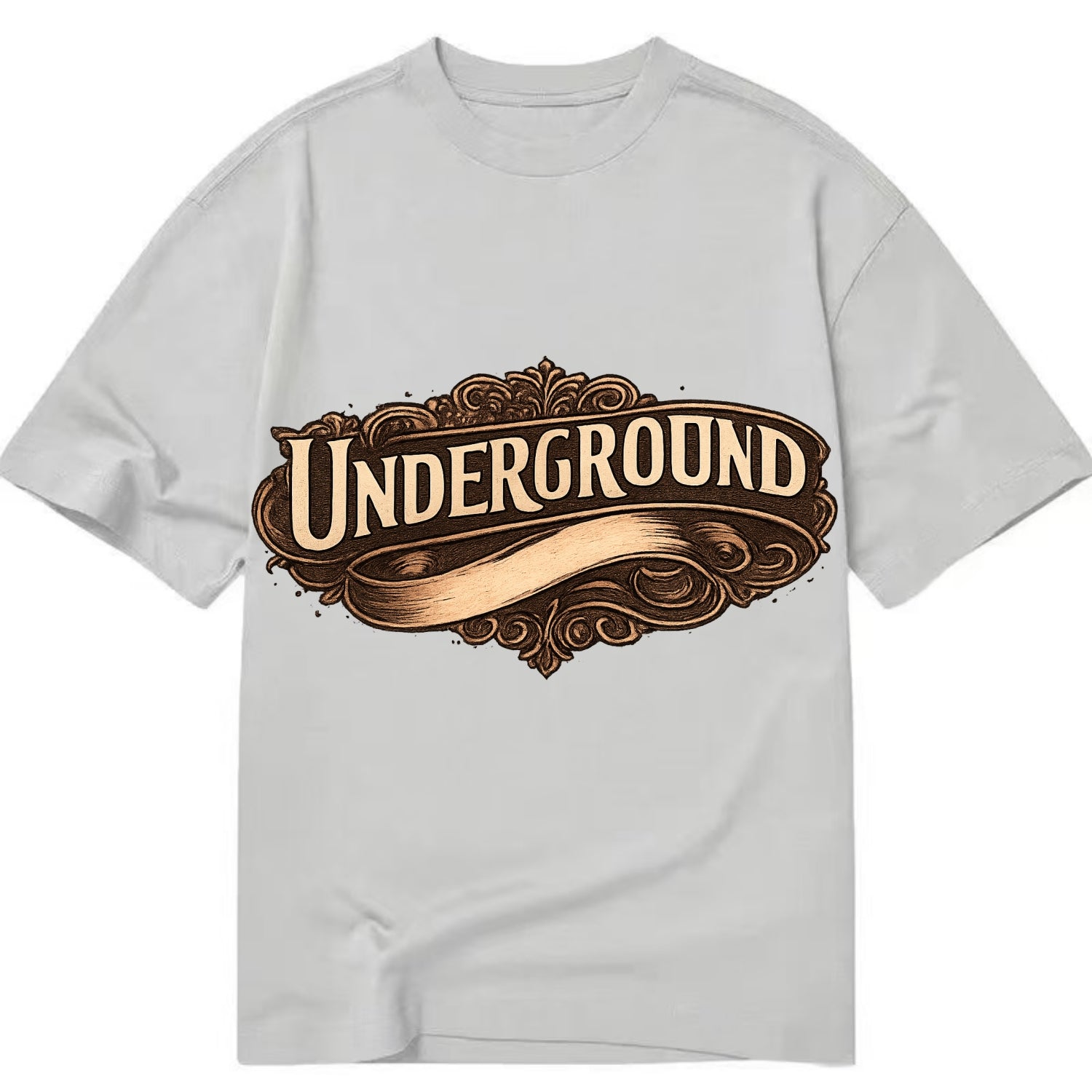 Bold typography design - "UNDERGROUND" - hidden scene, alternative - Classic T-shirt - Grey