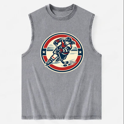 Fierce Ice Queen Emblem - Vintage Washed Tank - Grey