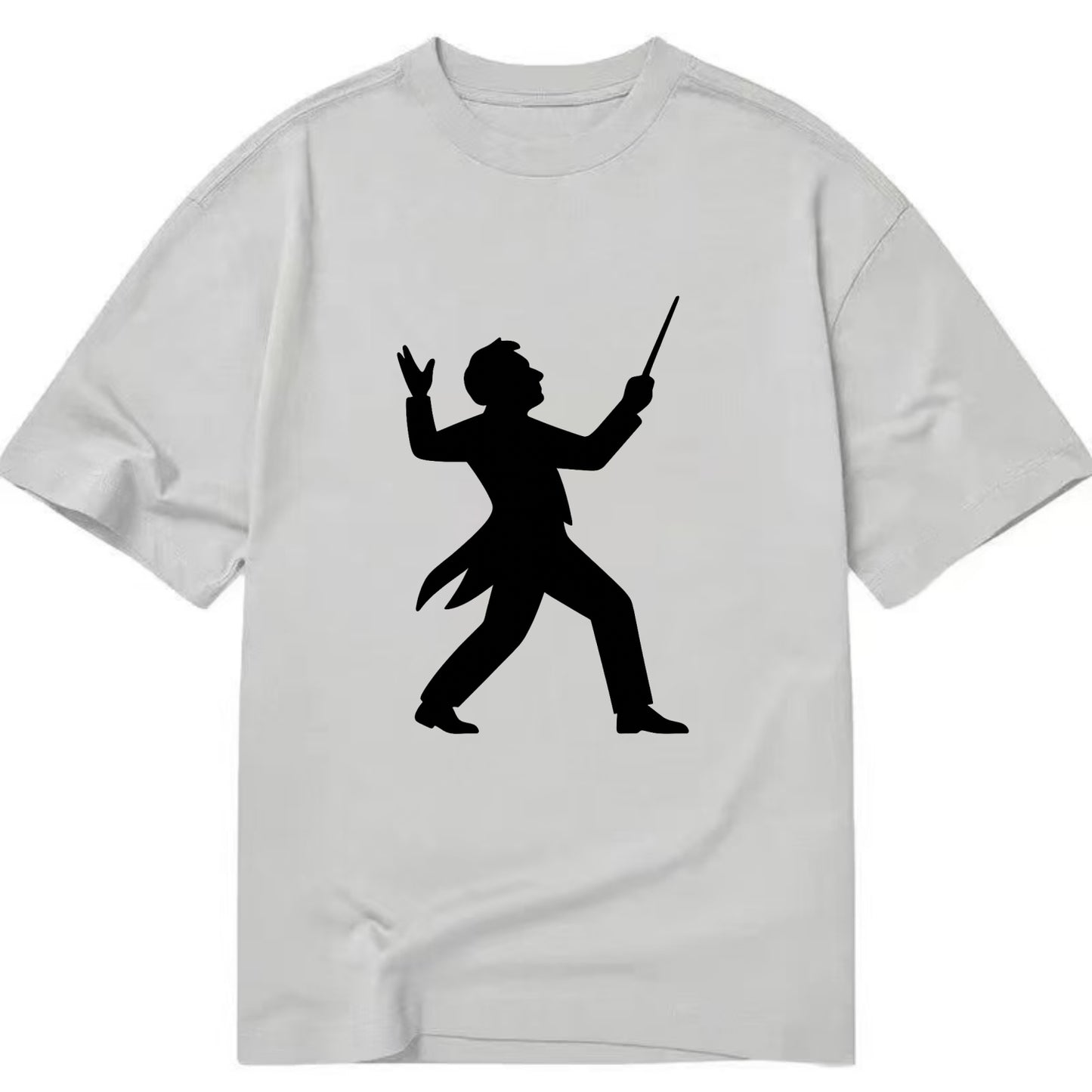 Conductor leading orchestra passionately - Classic T-shirt - Grey