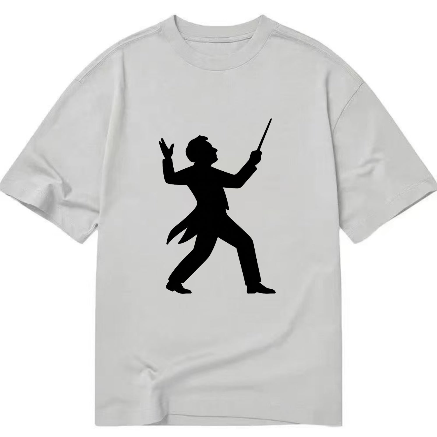 Conductor leading orchestra passionately - Classic T-shirt - Grey