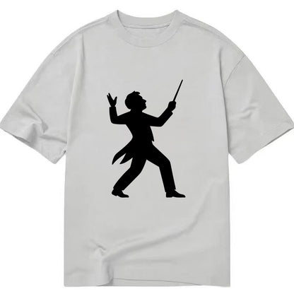 Conductor leading orchestra passionately - Classic T-shirt - Grey