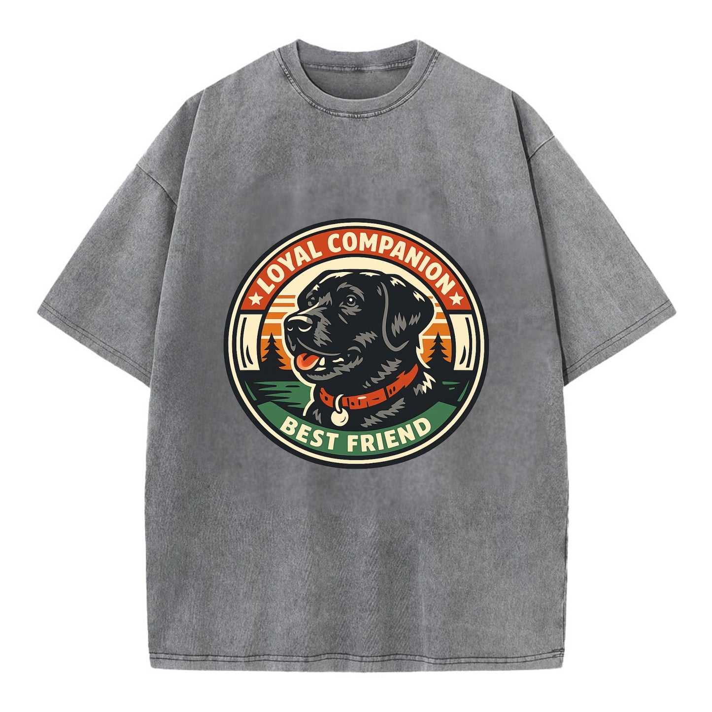 Noble Companion Emblem - Vintage T-shirt - Grey