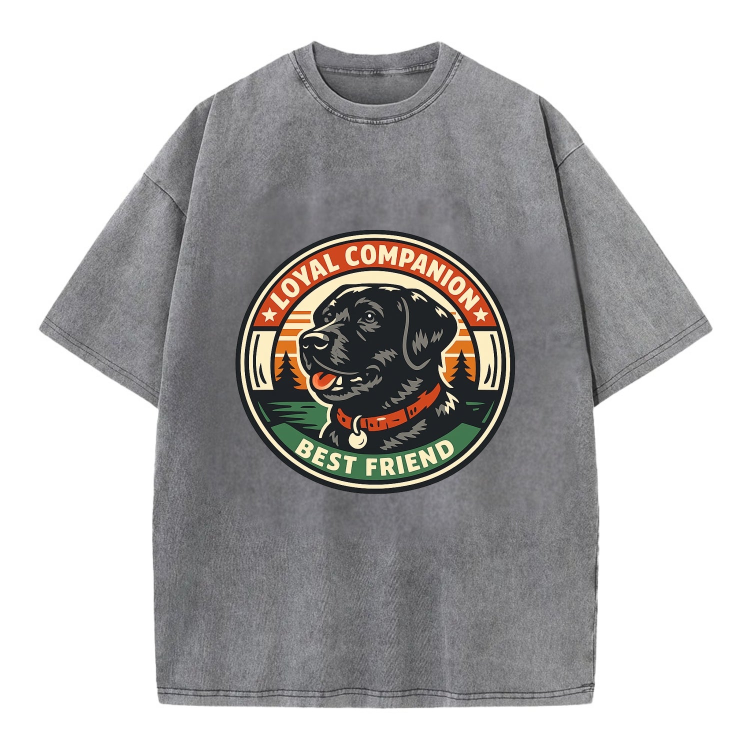 Noble Companion Emblem - Vintage T-shirt - Grey