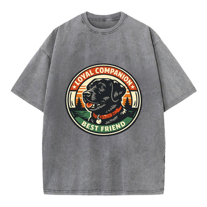 Noble Companion Emblem - Vintage T-shirt - Grey
